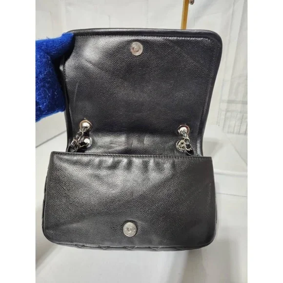 Authentic CHANEL Caviar Large Timeless CC Flap Shoulder Bag Black - Picture 7 of 16